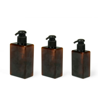 tarro poner crema 24/410 Amber Shampoo Bottle cuadrada de 100ml 200ml 250ml Petg