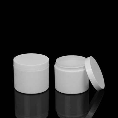 El cosmético biodegradable blanco de lujo doble del tarro 50g 100g 150g de la crema de los PP de la pared sacude el ODM