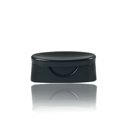 24/400 casquillo negro de Flip Top Cosmetic Plastic Bottle para el champú