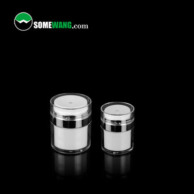 Tarro privado de aire de acrílico cosmético de lujo 30ml 50ml de la bomba del cuidado de piel del envase de la crema del cuidado personal