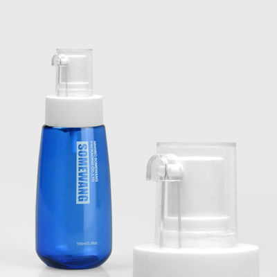 Botella cosmética azul de 30ml 60ml 80ml PETG