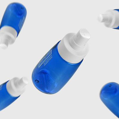 Botella cosmética azul de 30ml 60ml 80ml PETG
