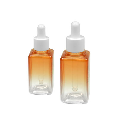 50ML empaquetado cosmético de la botella de aceite esencial del cuadrado 20/410 de la botella de la pendiente PETG