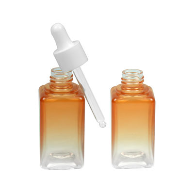 50ML empaquetado cosmético de la botella de aceite esencial del cuadrado 20/410 de la botella de la pendiente PETG