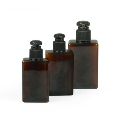 tarro poner crema 24/410 Amber Shampoo Bottle cuadrada de 100ml 200ml 250ml Petg