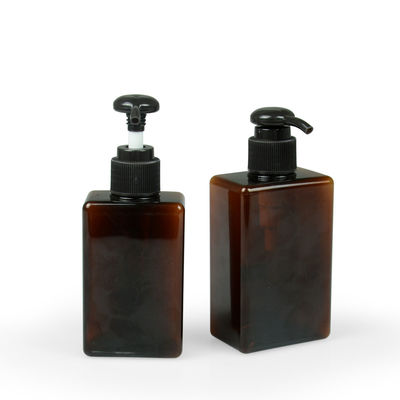 tarro poner crema 24/410 Amber Shampoo Bottle cuadrada de 100ml 200ml 250ml Petg