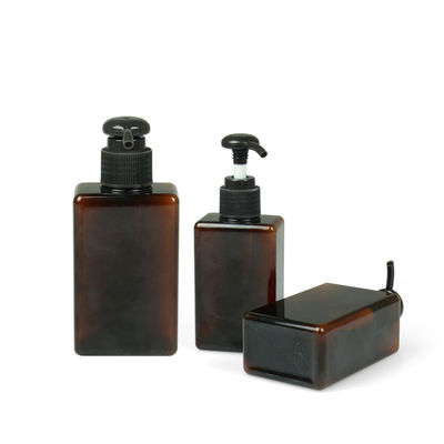 tarro poner crema 24/410 Amber Shampoo Bottle cuadrada de 100ml 200ml 250ml Petg