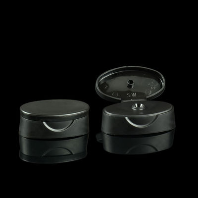 24/400 casquillo negro de Flip Top Cosmetic Plastic Bottle para el champú