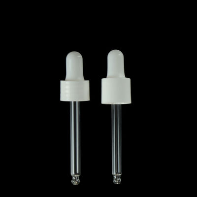 Casquillos blancos de dispensación de 20/410 dropper de la cápsula del dropper plástico del nitrilo para el aceite esencial