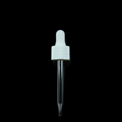 Casquillos blancos de dispensación de 20/410 dropper de la cápsula del dropper plástico del nitrilo para el aceite esencial