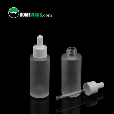 envase de cristal Matte Black Essential Oil Bottle ISO9001 del aceite esencial del dropper 40ml