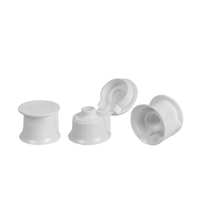 Empaquetado plástico ULTRAVIOLETA plástico cosmético de las tapas de la botella de Flip Top Cap 7.8m m de la capa