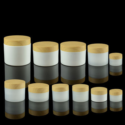 10g 20g 30g PP baten el tarro que empaqueta los envases cosméticos de bambú de la tapa de la crema del ojo del OEM
