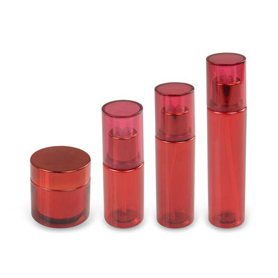 El plástico cosmético de lujo del ANIMAL DOMÉSTICO de la capa doble 50ml sacude los envases cosméticos del ANIMAL DOMÉSTICO ULTRAVIOLETA de la galjanoplastia