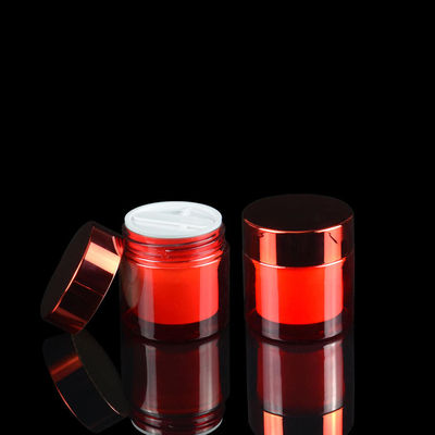 El plástico cosmético de lujo del ANIMAL DOMÉSTICO de la capa doble 50ml sacude los envases cosméticos del ANIMAL DOMÉSTICO ULTRAVIOLETA de la galjanoplastia