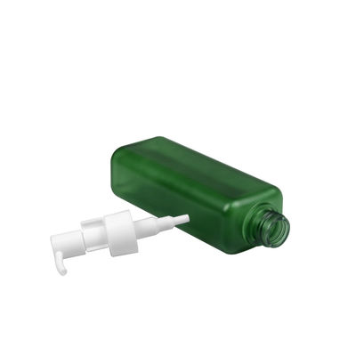botella cuadrada 24/410 de la bomba de la loción del cuerpo de la forma de la botella cosmética de 150ml 185ml PETG