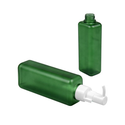 botella cuadrada 24/410 de la bomba de la loción del cuerpo de la forma de la botella cosmética de 150ml 185ml PETG