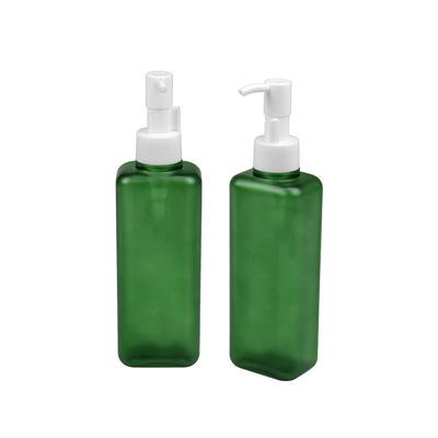 botella cuadrada 24/410 de la bomba de la loción del cuerpo de la forma de la botella cosmética de 150ml 185ml PETG