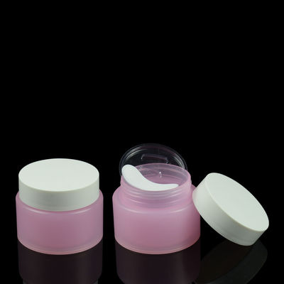 Máscara plástica libre poner crema de la crema del ojo del tarro BPA PP de la pared del doble del OEM 100g con la cuchara