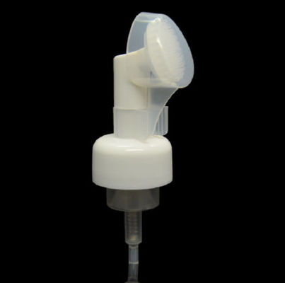 lavado de la cara del silicón del cepillo de botella de la espuma de 43m m con la bomba facial del cepillo de la despedregadora del cepillo