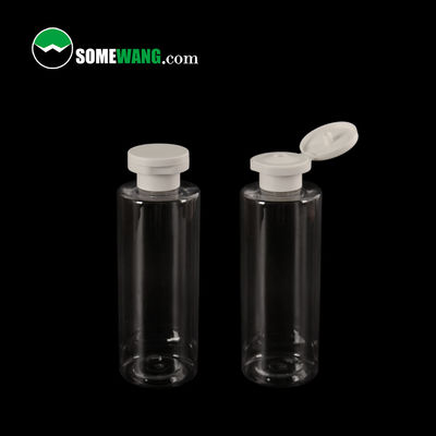 botella plana del hombro del ANIMAL DOMÉSTICO 250ml de la loción vacía cosmética plástica de la botella