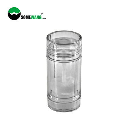 Claro cilíndrico del palillo de desodorante del OEM 65ml del ODM COMO botella 65g para la fragancia del cuerpo