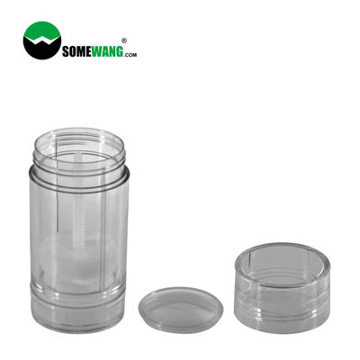 Claro cilíndrico del palillo de desodorante del OEM 65ml del ODM COMO botella 65g para la fragancia del cuerpo