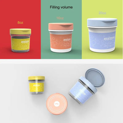tarro poner crema cosmético plástico vacío de 8oz 16oz 20oz PP que empaqueta con la cerradura Flip Cap