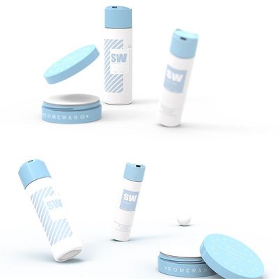 botella cosmética de la loción del HDPE de 120ml 240ml con el casquillo doble del Disco-top de la pared