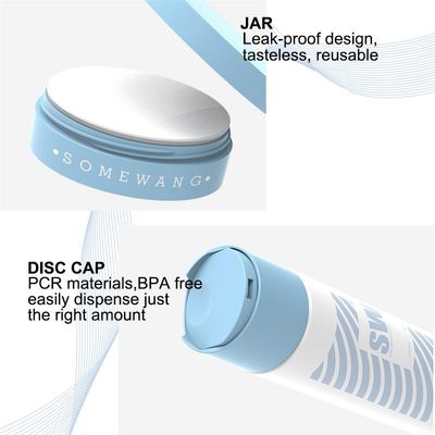 botella cosmética de la loción del HDPE de 120ml 240ml con el casquillo doble del Disco-top de la pared