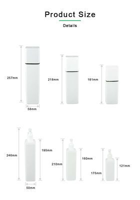 botella de 300ml 400ml 500ml PE con la botella externa del champú de la cubierta