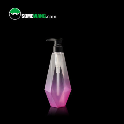 la botella rombal de encargo del cilindro de 300ml/de 500ml/de 750ml PETG fija para el champú