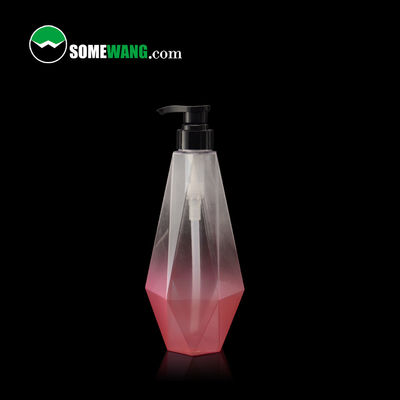 la botella rombal de encargo del cilindro de 300ml/de 500ml/de 750ml PETG fija para el champú