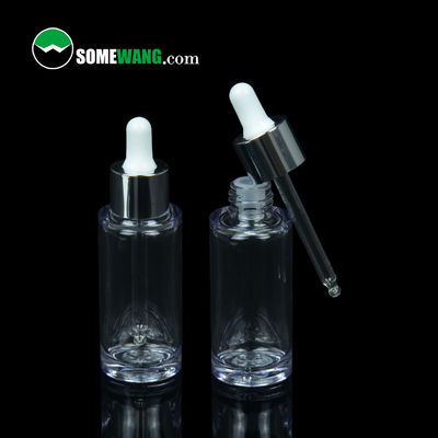 Botella de aceite esencial vacía de la botella 10ml 30ml 40ml del dropper de PETG con el dropper del tubo del apretón