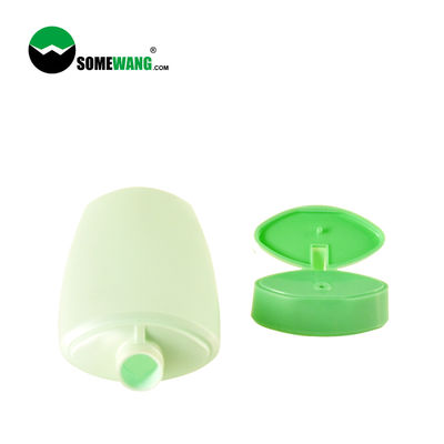 La botella plástica 200ml del uso PE del champú modificó la botella plana del apretón para requisitos particulares con Flip Top Lid