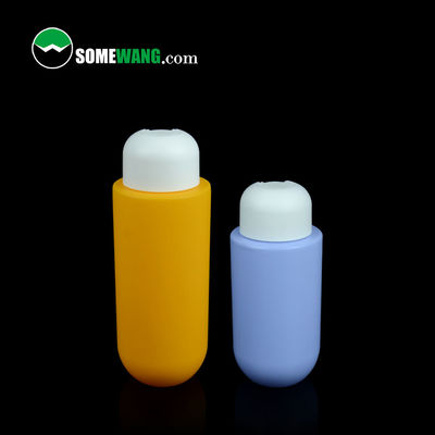 Hombro plano modificado para requisitos particulares del HDPE del color alrededor del empaquetado cosmético de la loción de la botella inferior 300ml 400ml