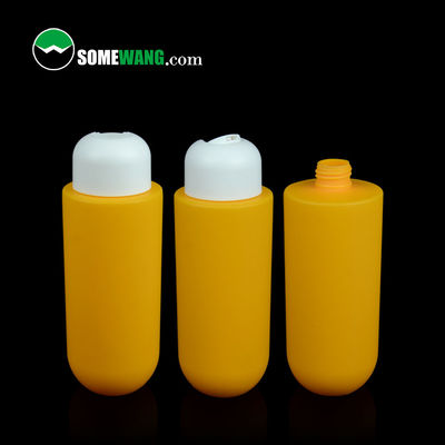Hombro plano modificado para requisitos particulares del HDPE del color alrededor del empaquetado cosmético de la loción de la botella inferior 300ml 400ml