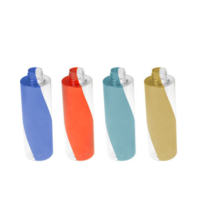 Botella plástica 200ml de la loción de la botella cosmética de encargo vacía dual del color PETG